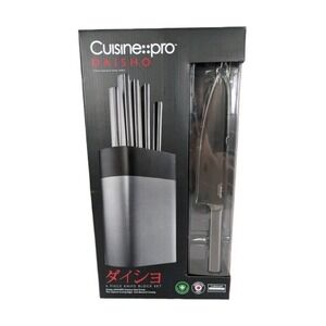 Cuisine Pro Knife Block Set Daisho Japanese Stainless Steel 6 PC Knives $450 New